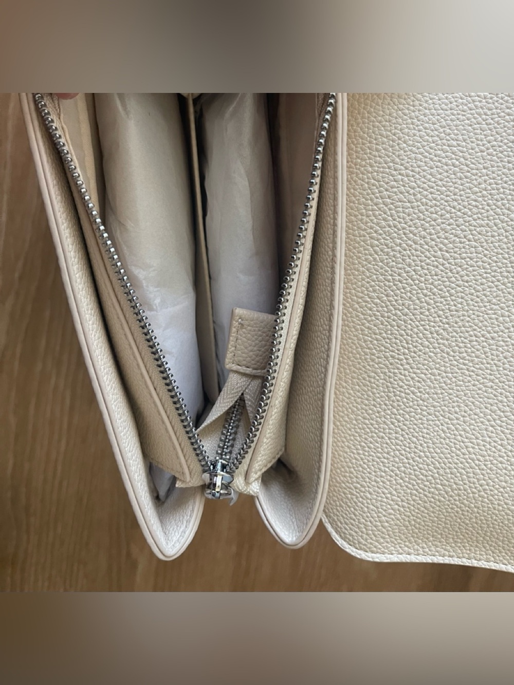 Soft Beige Top-Handle Backpack - Picture 10 of 16